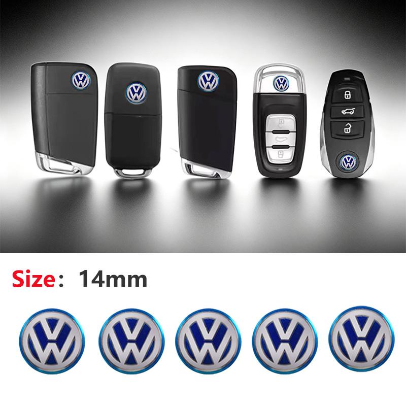 14mm 11mm Car Key Emblems Replacement Car Key Stickers For Volkswagen VW Polo Passat B5 B6 B7 T4 T5 Golf 4 5 6 Tiguan Jetta GTI ze1