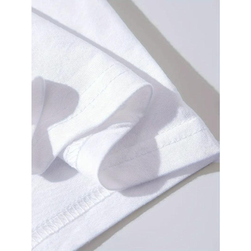 European sizes Men's Short Sleeve T-shirt, Comfy Stretchy Trendy Tees For Summer, Casual Daily Style Fashion Clothing