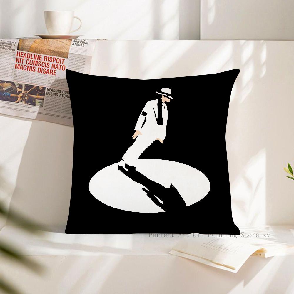 Наволочка Майкл Джексон Квадратная Наволочка Чехол для Подушки Спальня Диван Гостиная Украшение Повседневная Наволочка 16x16Inch