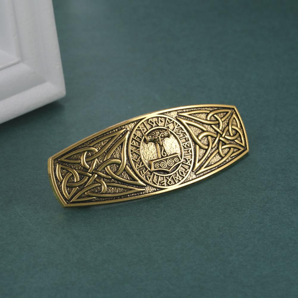 Teamer Vintage Barrette Celtics Knot Hair Clip for Women Viking Tree of Life Nordic Hairpins Wicca Jewelry Hair Accessories Gift