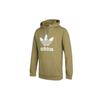 Herren adidas Originals Trefoil Kapuzenpullover Großes Logo Druck Sport Grün HE4952