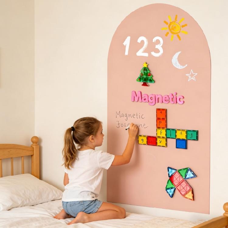 Magnetyczna tablica kredowa do montażu na ścianie, zmywalna naklejka ścienna, samoprzylepna tablica do rysowania 31,5x15,74 cala do dekoracji pokoju dziecięcego