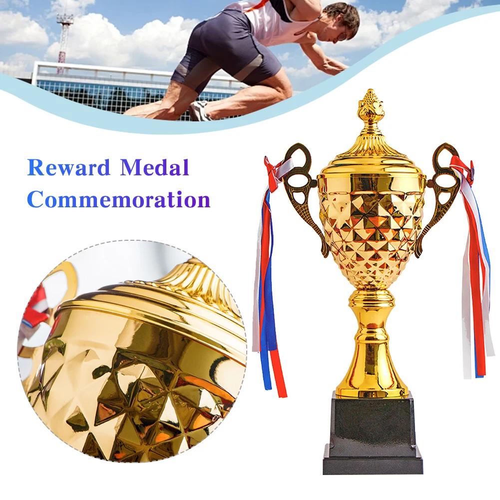 Gold Trophy Cup Football Trophy Metal Sports Trophy Winner Trophies Award Trophy for Winner Kids and Adults School Sports Meet