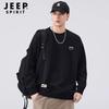 JEEP SPIRIT Men's Casual Round Neck Pullover Sweatshirt