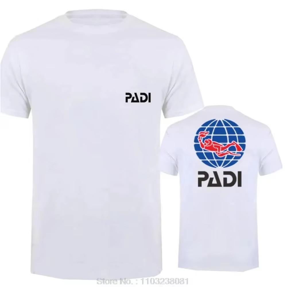 Scuba Driver Padi T-Shirt Men Casual Cotton Tshirt Hip Hop T Shirt Short Sleeve Tops Tees Men's Clothing Fashion Streetwear