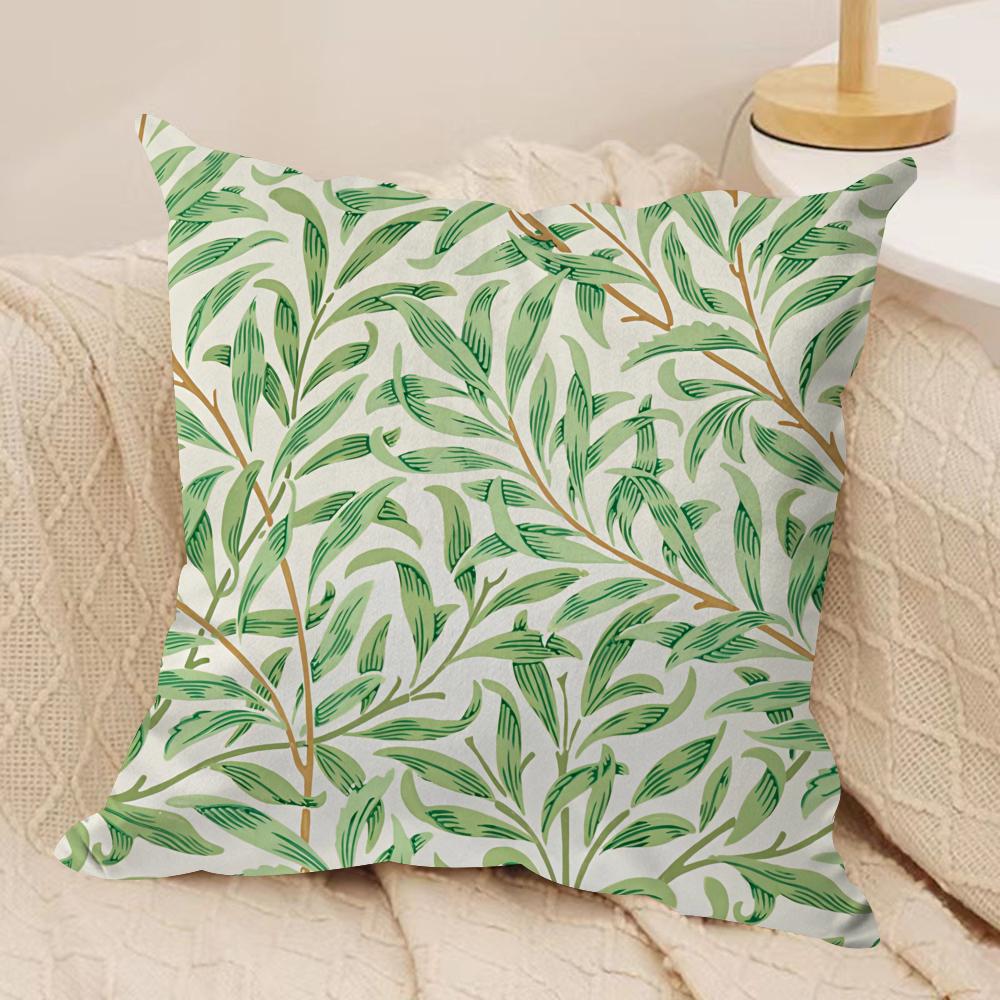 Classic MMorris Art Cushion Cover Short plush Doublesided Print Square Throw Pillow Covers Sofa Home Cushion Decor