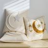 Moon Star Pattern Pillow Cover Invisible Zipper Edge Binding Cushion Cover Thicken Decorative Pillowslip Cultural Design