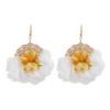 Retro Handmade Flower Wreath Earrings Femininity Personality Long Vacation Earrings Fashion Ear Accessories