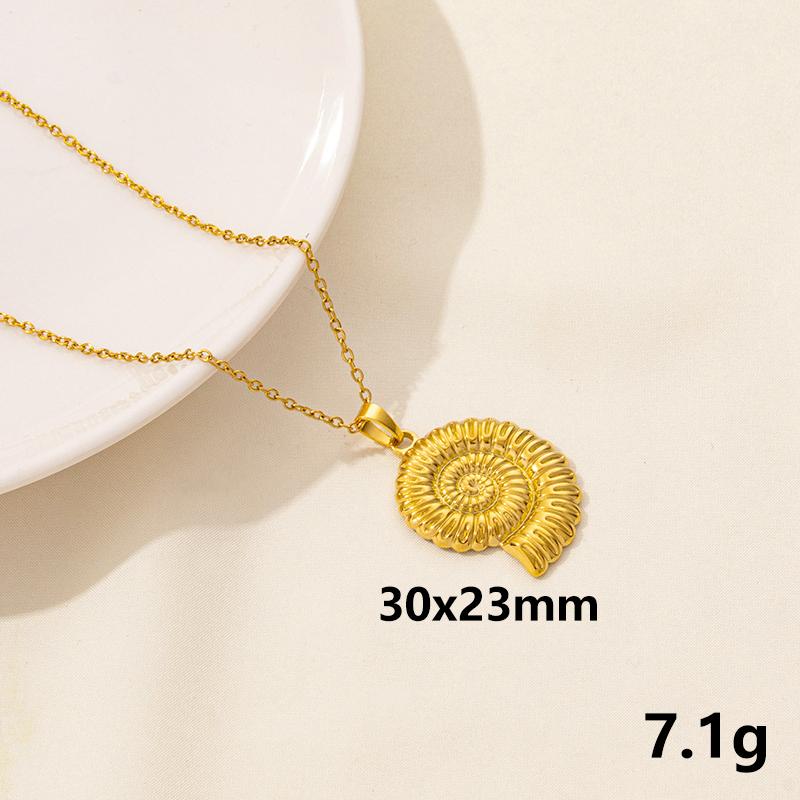 1Pc Waterproof Summer Ocean Animal Starfish Conch Shell Pendant Necklaces Sea Wave Mermaid Tail Aesthetic Collares Jewelry
