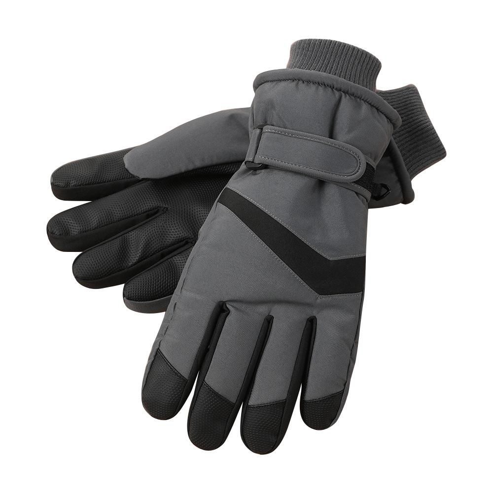 Ski Gloves for Men and Women Outdoor Cycling Waterproof and Non Slip Touch Screen Plus Velvet Thickened Autumn and Winter Warm Gloves