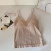 Seamless Lace Trim Camisole with Built In Bra Slim Fit for Summer Style