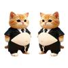3D Fat Chai Dog Anti Collision Stickers DIY Cute Kitten Soft Silicone Self-Adhesive Stickers Children's Toy Birthday Gift