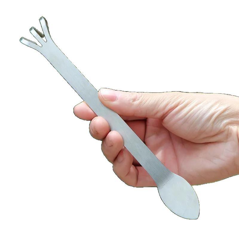 Stainless Steel Bonsai Root and Soil Rake with Presser Attachment for Pot Styling