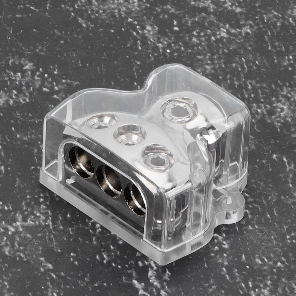 Nickel Plated Power Ground Distribution Block 1 In 3 Out Car Audio Stereo Modification Parts