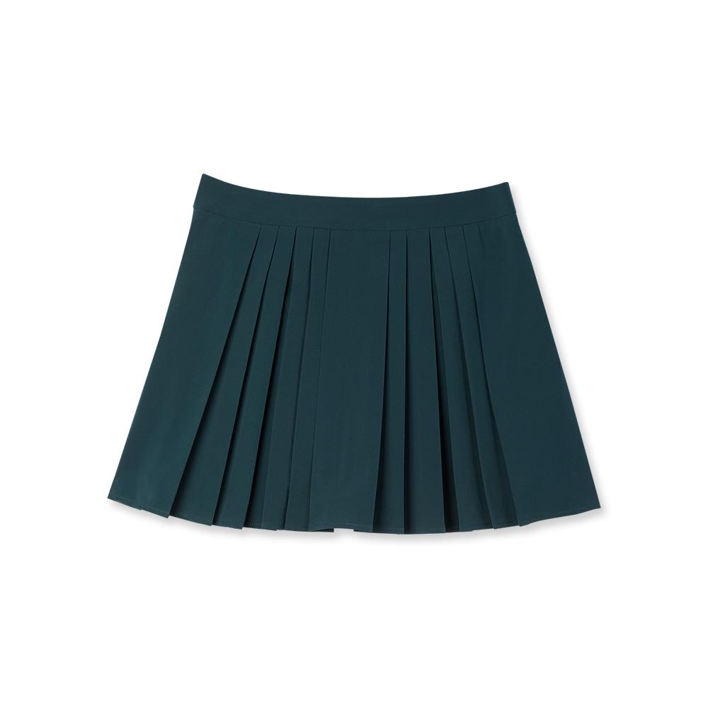 MEASPHERA Women Chain Pleats Skirt Dark Green