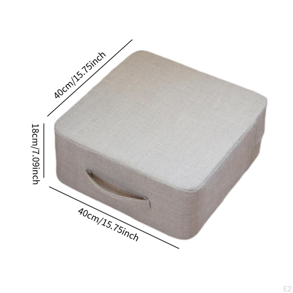 Comfortable Square Seating Cushion 15.75x15.75x7.09inch for Balcony Use