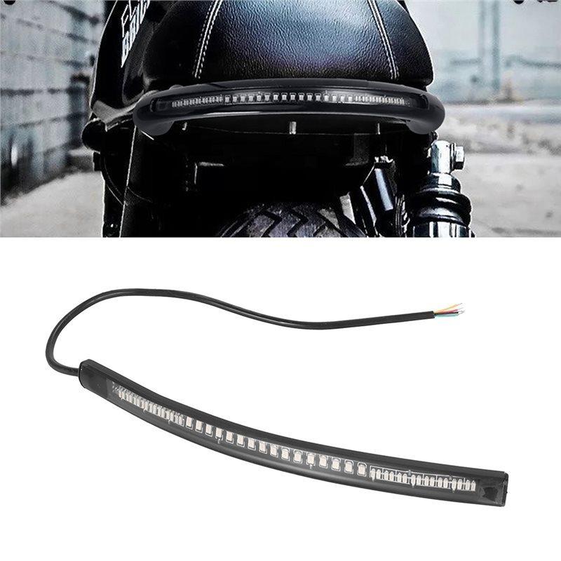 Flexible Led Light Strip 48LED 7.68" Universal Tail Brake Stop Turn Signal Light For Motorcycle