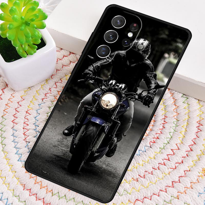 Moto Motorcycle Silicone Phone Case For Samsung Galaxy Note 10 Pro S26 S25 S24 S23 S22 S21 Plus S25Ultra Capa Cover