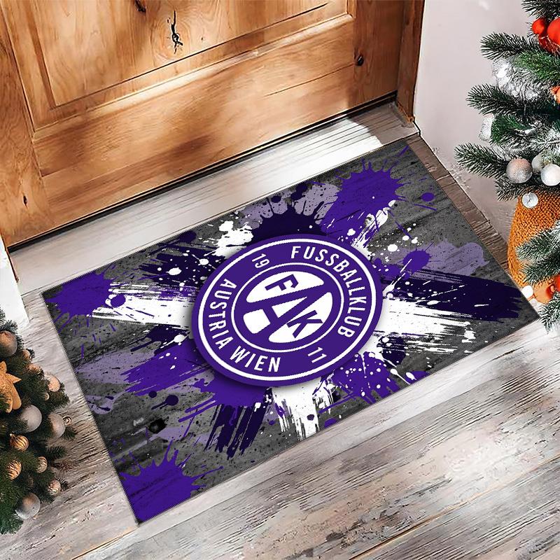 Austria Wien FC Soccer Football Pattern Soft Area Rug Non Slip Indoor Floor Carpet Sports Decor Mat for Bedroom