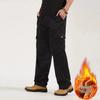 Men's Winter Thick Fleece Cotton Pants for Middle-Aged & Elderly