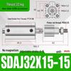 Adjustable Stroke Pneumatic Thin Cylinder - Piston Rod Sizes: 16/20/25/32/40/63