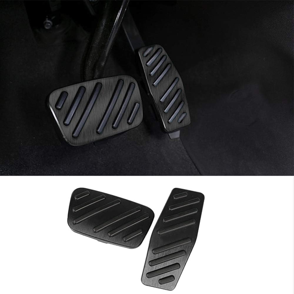 XITER No Drill Anti-Slip Aluminum Gas Brake Pedal Cover Foot Pedal Pads For Chevy Equinox Impala Cruze Blazer Traverse,For Buick Enclave Encore,For