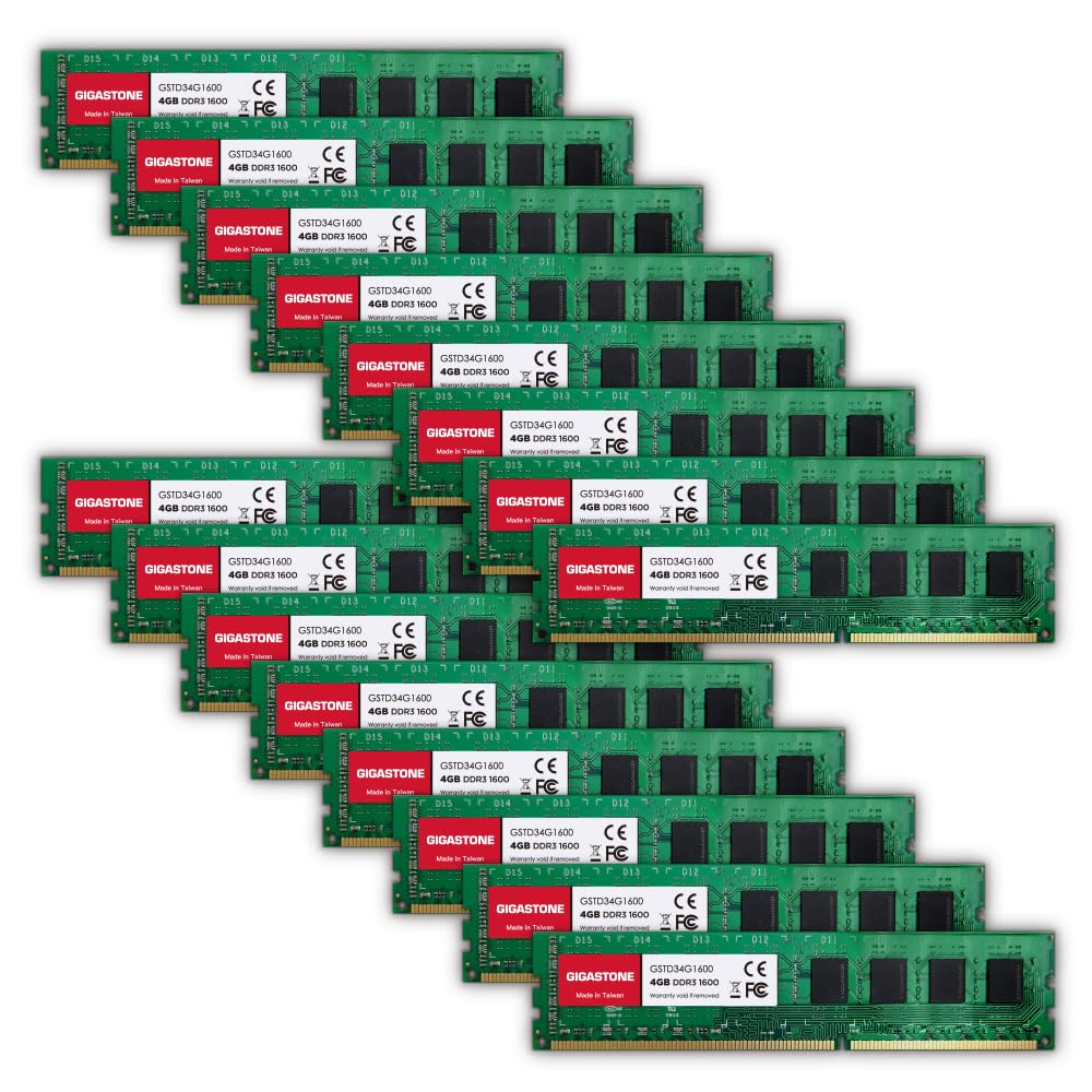 

Performance Memory GIGASTONE 4GBx16 1600MHz CL11 2Rx8 UDIMM 240 Pin Unbuffered PC Desktop Only High Performance Memory Module Upgrade [High DDR3]