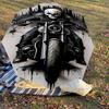 1pc Skull Biker Automatic Open/Close Umbrella Compact Folding Umbrella with 8-Rib Shaft for Women/Men, Elegant Birthday1211S