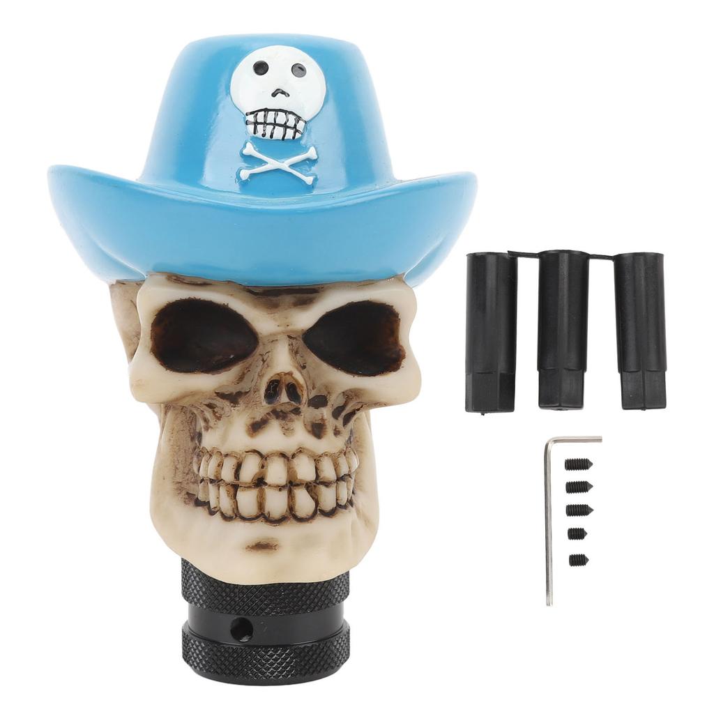 Totenkopf-Schaltknauf aus Kunstharz mit komfortablem Griff, passend für die meisten Schaltgetriebe