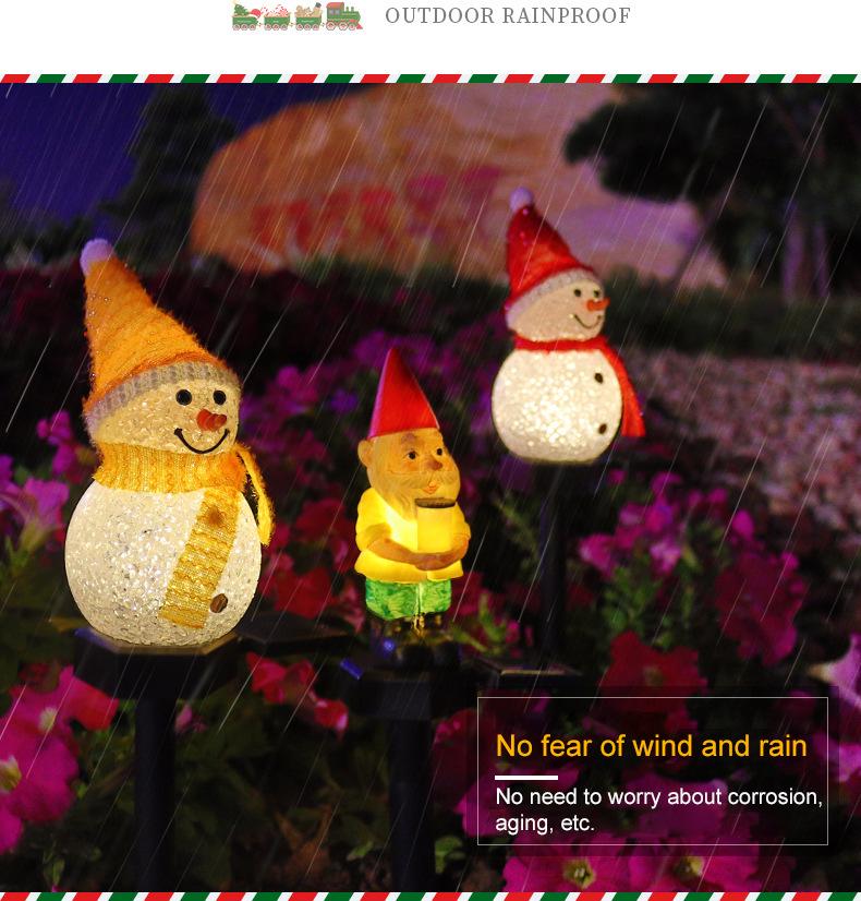 Christmas Snowman Solar Ground Lights for Outdoor Garden and Lawn Decoration