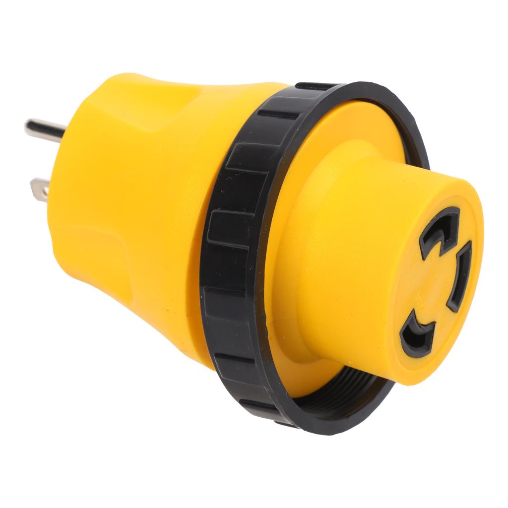 15A Male to 30A Female Converter Straight Adapter Weatherproof US Plug for RV Generator Cords 125V