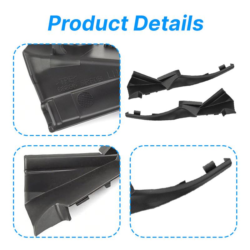 1Pair Front Windshield Wiper Cowl Cover Trim Panel For Nissan Kicks 2016 2017 2018   Replace 66894-5RF0B Car Accessories