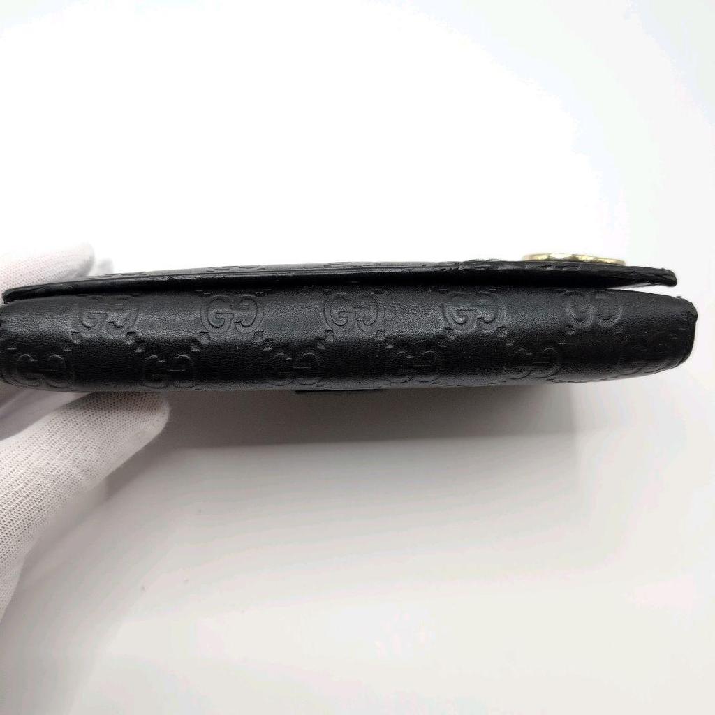 Used GUCCI Interlocking G Gucciissima Leather Bi-fold Wallet