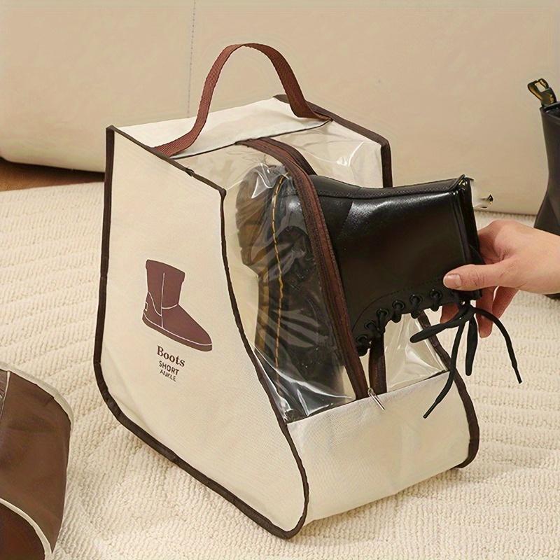 5pcs Non Woven Dust-proof and Moisture-proof Boots with Handles - Suitable for Flat and High Boots - Travel Shoe Storage Bag