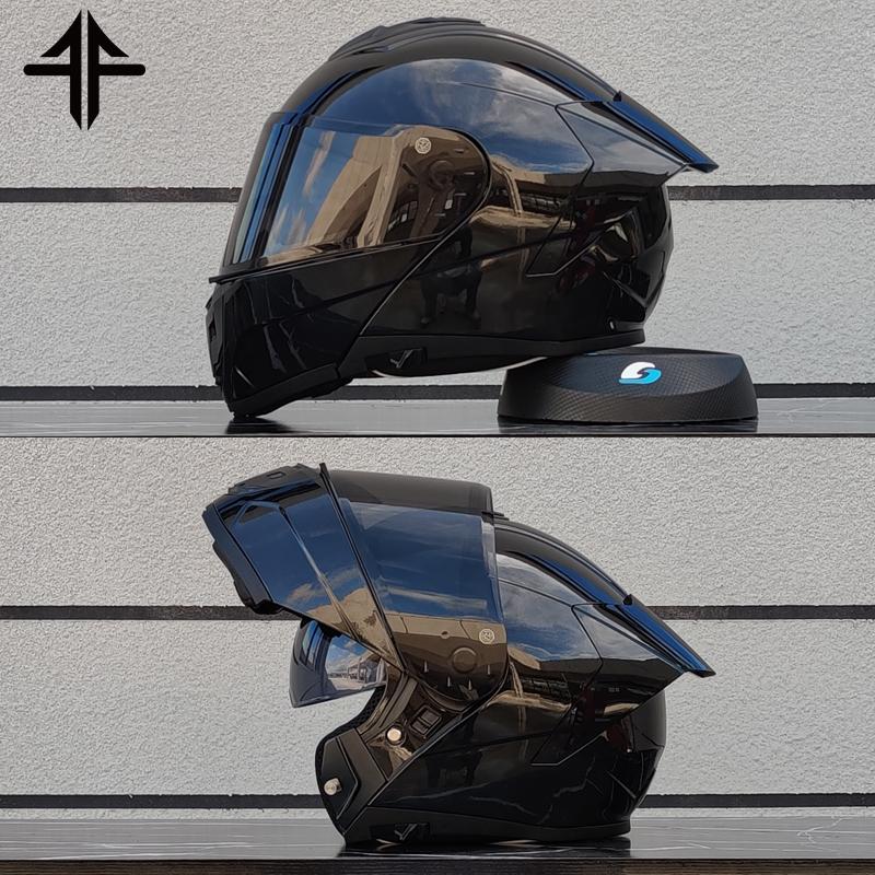 2025 Personalised Motorcycle Full Face Helmet Men Women Fashion Dual Lens Helmets Motocross Racing Modular Flip Up Casco Moto