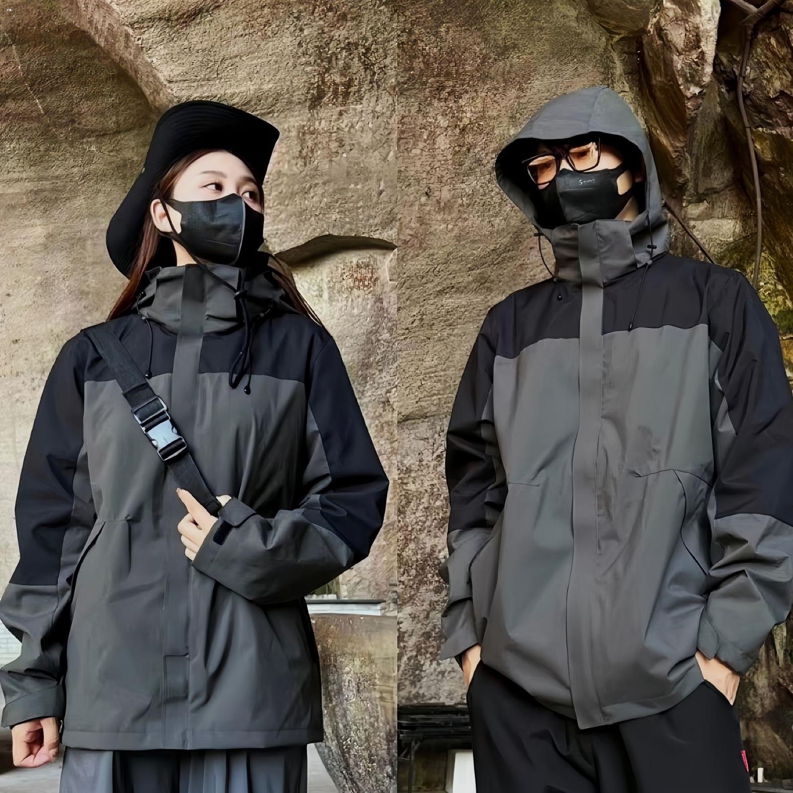 

Men s and Women s 3-in-1 Windproof Outdoor Jacket & Pants Set for Spring/Fall 5XL