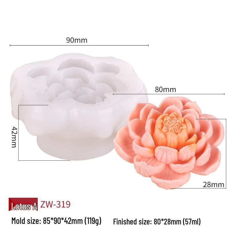 Misong Chinese Lotus Mousse Cake Silicone Mold for Pastries and Pudding