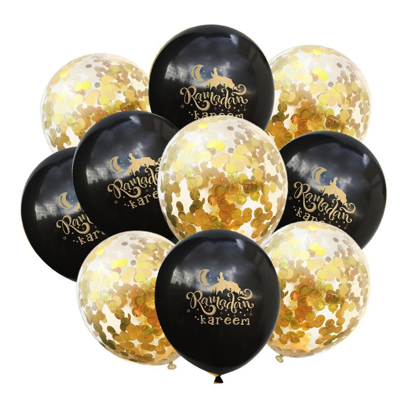 10Pcs Eid Mubarak Latex Balloon Ramadan Kareem Decoration Air Globos Ramadan Mubarak Muslim Islamic Festival Party Supplies 2025
