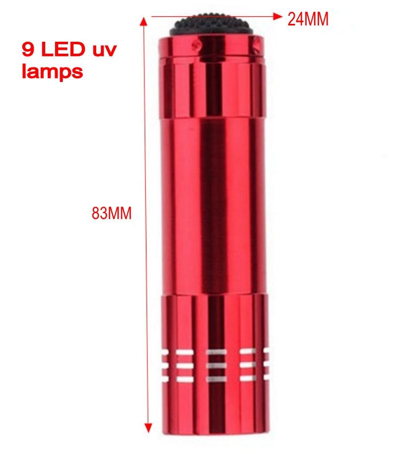 Be Prepared for Outdoor Adventures with Mini Line 9 LED UV Flashlight- Waterproof Aluminum Tactical Lighting Tool with 4.5V Lamp