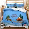 Christmas Duvet Cover Set Christmas Gift Bunny Candle Christmas Theme Bedding Set Double Queen King Size Polyester Quilt Cover
