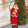70" Inch Christmas Life Size Animated Rock Singing and Dancing Santa Claus Collapsible Decoration Collection for Hotel Doorway