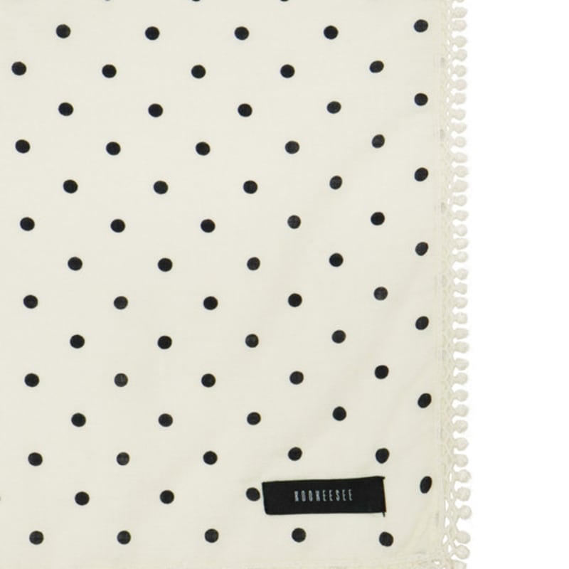 COOKEESEE Dot Lace Scarf (ivory)