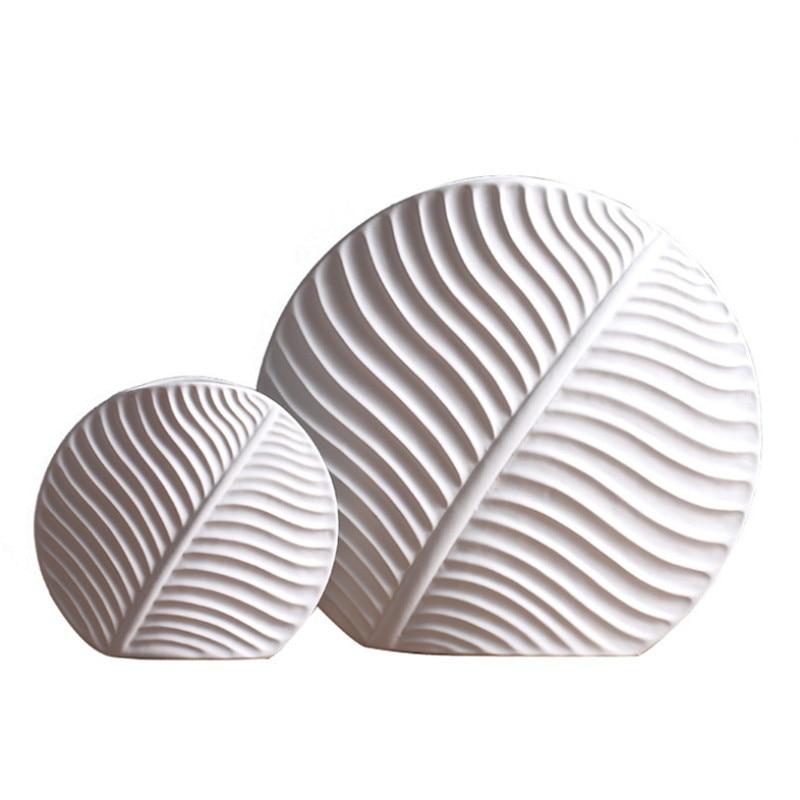 Nordic Keramik Baum Blatt Design Blume Vase Moderne Minimalistische Mode Wohnzimmer Blume Container-Home-Dekoration Ornamente