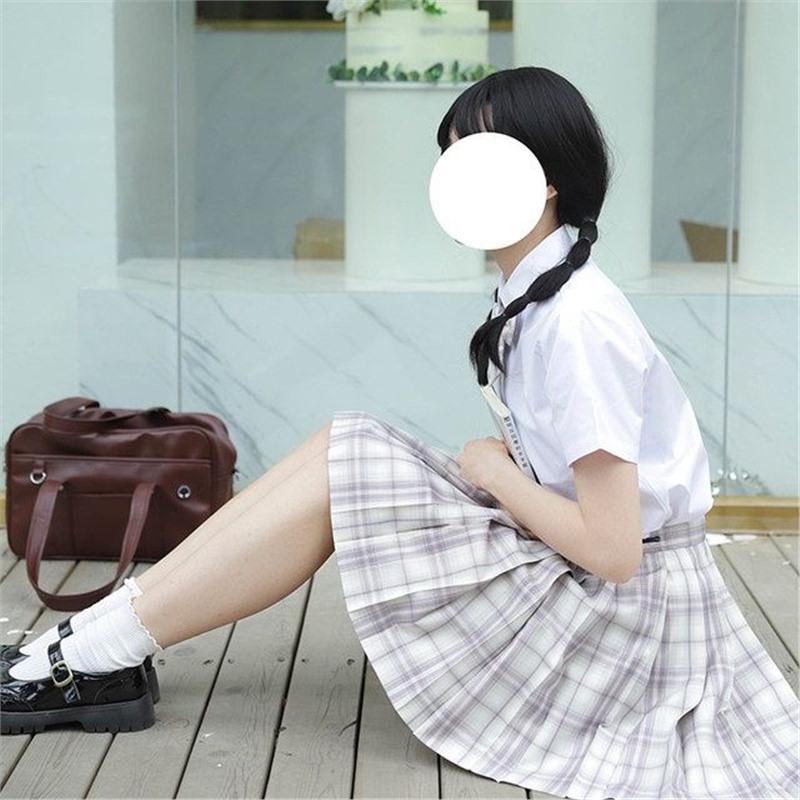 Authentic Japanese Style Summer JK Academy Short Sleeve Shirt with Square Collar