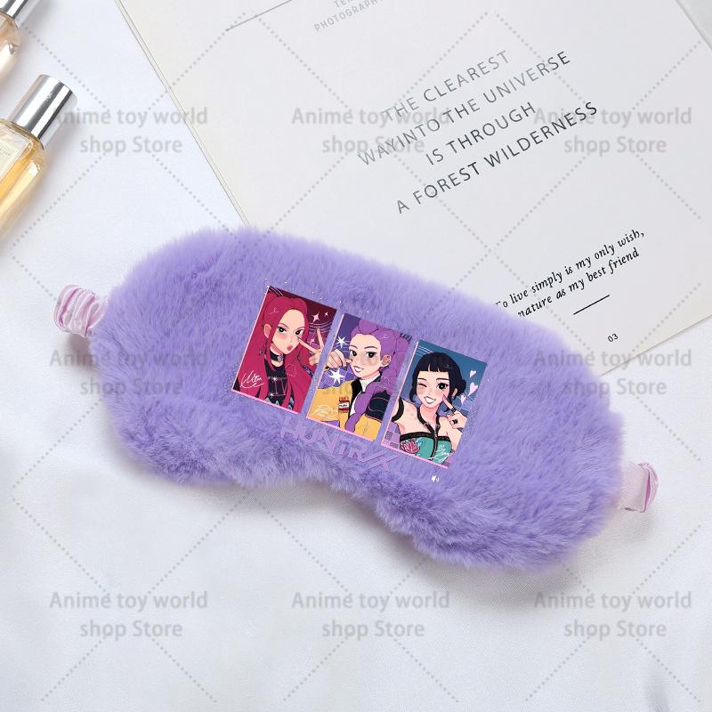 Kpop Demon Hunters Mască de Dormit Bandă pentru Ochi Moale Măști pentru Ochi Acoperire Ochi Mască de Pluș Patch pentru Ochi Odihnă Sănătate Acoperire Ochi Cadou