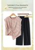 Elegant Summer Short-Sleeve Two-Piece Set for Middle-Aged and Elderly Women