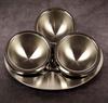Trifri Stainless Steel Bowl Round Candy Serving Dishes Mini Candy Buffet Stand Home & Party Serving Platter Condiments, Nuts- Snacks- Serving