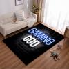 "Gaming God Printed Carpet with Neon-Style Letters On Black Background" Suitable for Use As an Anti-slip for Living Room Bedroom Sofas