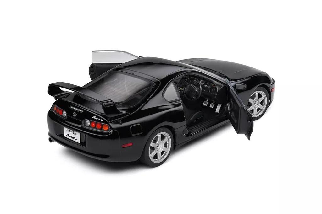 Solido Scale Toyota Supra A80 1993 Black Diecast Model S1807606 1/18 Car, [Used]