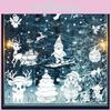 Pvc Christmas Window Stickers Set With White Snowman For Festive Storefront Display